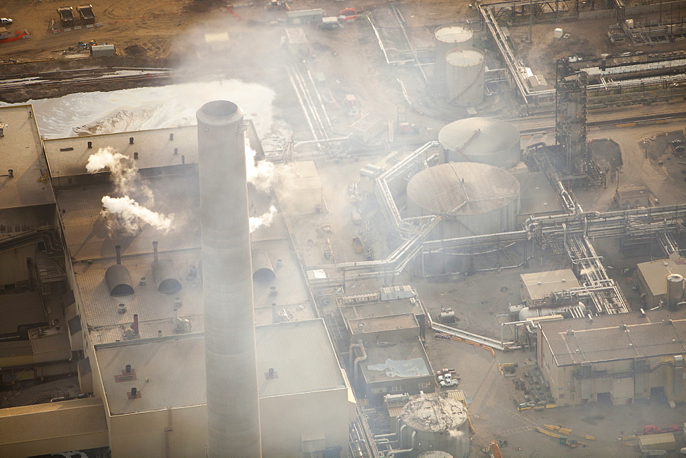 Tar sands deposits being mined at the Syncrude mine north of Fort McMurray, Alberta, Canada, North America