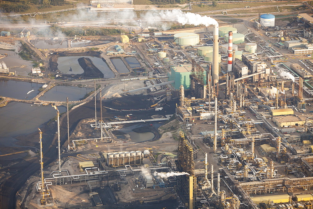 Tar sands deposits being mined at the Syncrude mine north of Fort McMurray, Alberta, Canada, North America