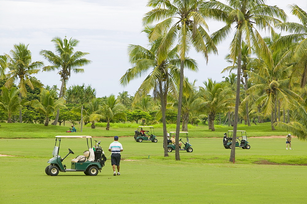 A golf course in an exclusive holiday complex near Nadi on Fiji, Pacific