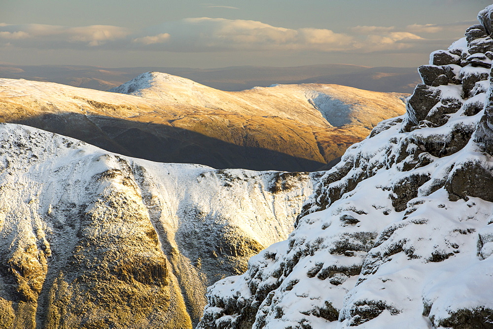 St. Sunday Crag and the High Street Fells from the Helvellyn range, Lake District National Park, Cumbria, England, United Kingdom, Europe