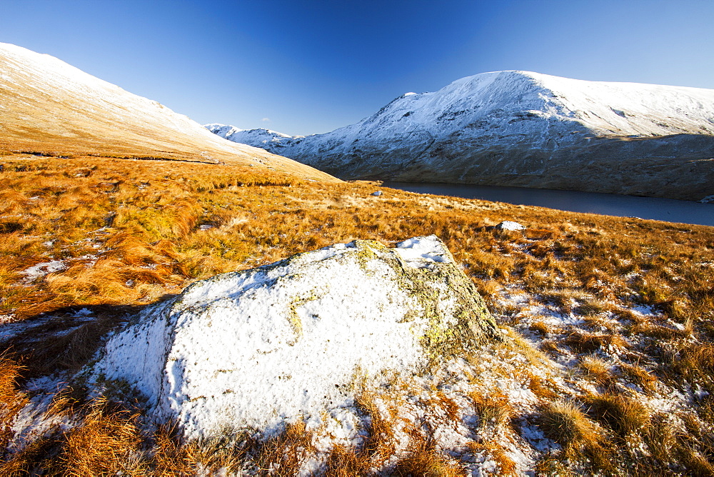 Looking towards Fairfield from below Dollywagon Pike, Lake District National Park, Cumbria, England, United Kingdom, Europe