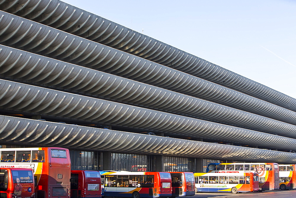 The iconic 1960s concrete Preston Bus Station, Preston, Lancashire, England, United Kingdom, Europe