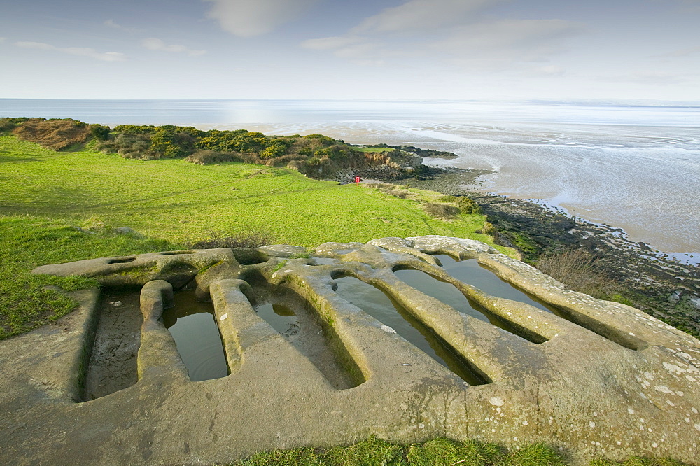 Ancient stone graves at Heysham, Lancashire, England, United Kingdom, Europe