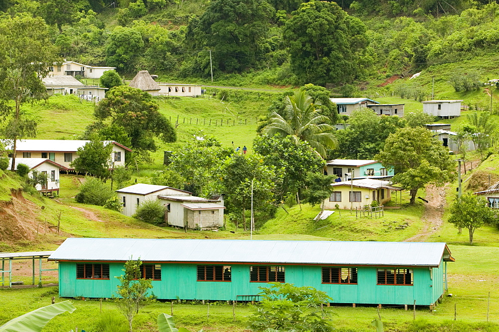 The village school in Bukaya in the Fijian highlands, Fiji, Pacific