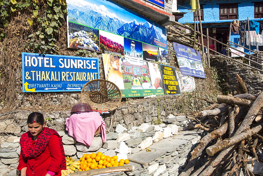 Birenthanti in the Nepalese Himalayas, Nepal, Asia