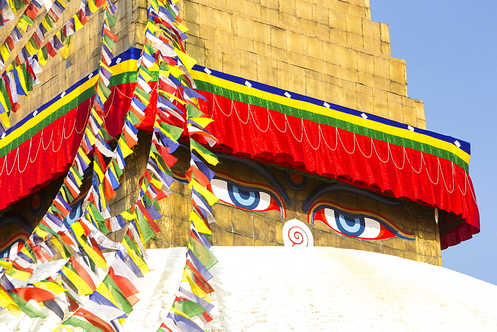 The Boudhanath Stupa, one of the holiest Buddhist sites in Kathmandu, UNESCO World Heritage Site, Nepal, Asia