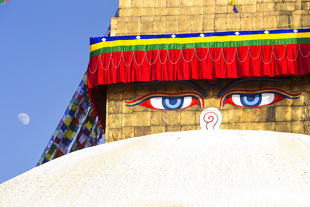 The Boudhanath Stupa, one of the holiest Buddhist sites in Kathmandu, UNESCO World Heritage Site, Nepal, Asia