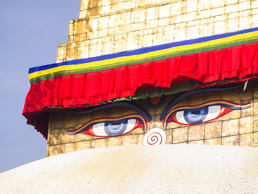 The Boudhanath Stupa, one of the holiest Buddhist sites in Kathmandu, UNESCO World Heritage Site, Nepal, Asia