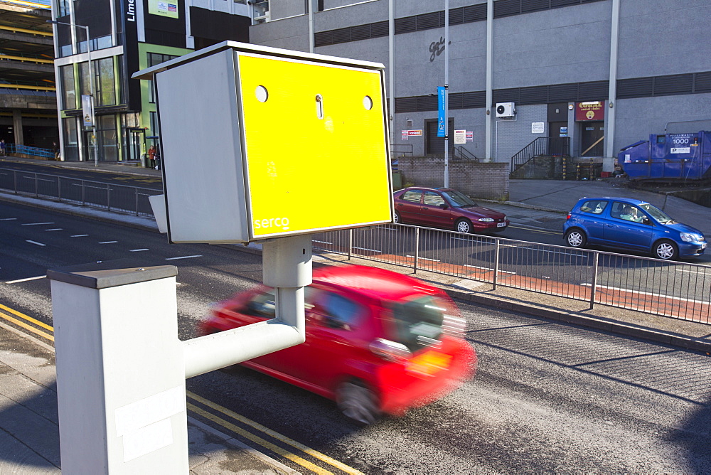 A speed camera in Preston, Lancashire, England, United Kingdom, Europe