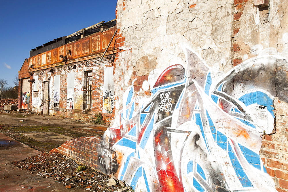 An abandoned industrial building in Barrow in Furness, Cumbria, England, United Kingdom, Europe