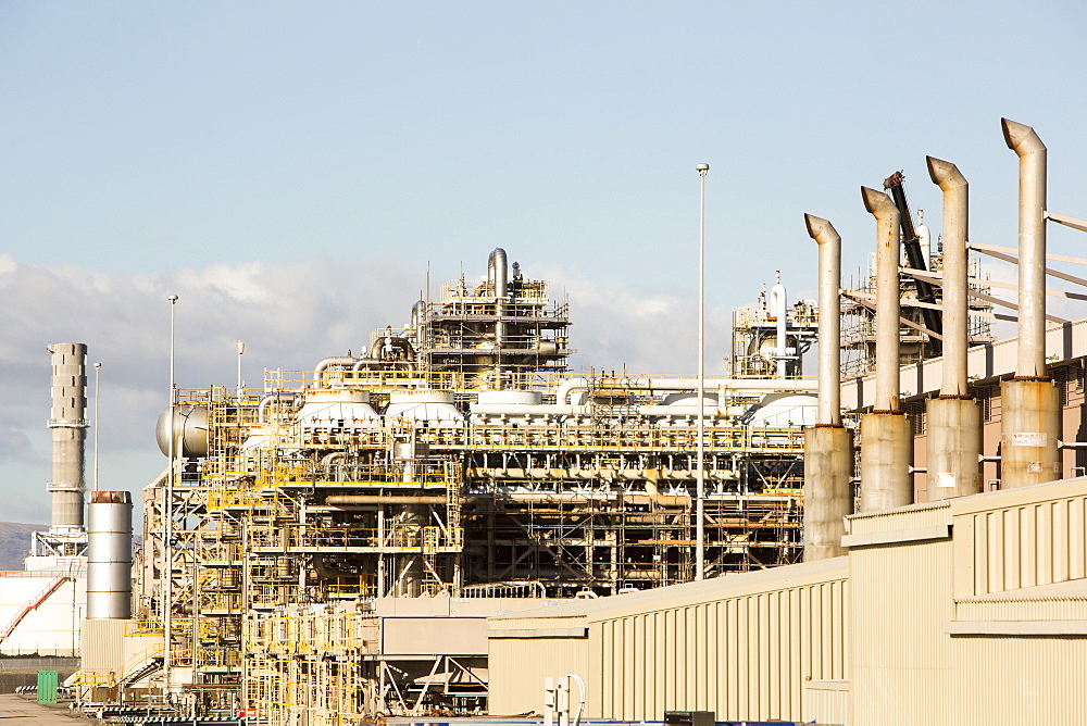 The Rampside gas terminal that processes natural gas from the Morecambe Bay gas fields, Barrow in Furness, Cumbria, England, United Kingdom, Europe