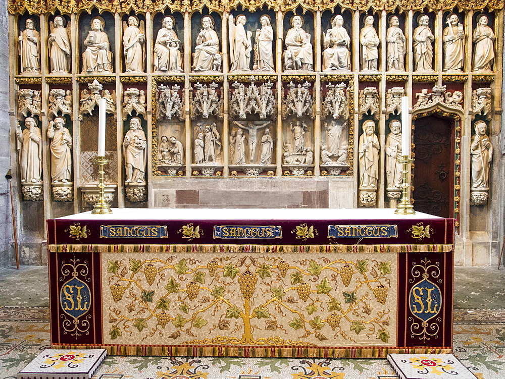 The altar in St. Laurence's church in Ludlow, Shropshire, England, United Kingdom, Europe