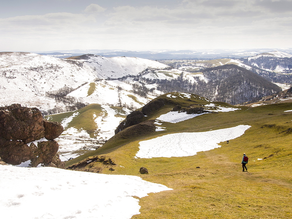 Caer Caradoc, a famous hill with an ancient hill fort on the summit above Church Stretton in Shropshire, England, United Kingdom, Europe