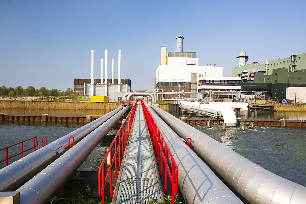 The Diemen combined heat and power plant on the outskirts of Amsterdam, Netherlands, Europe