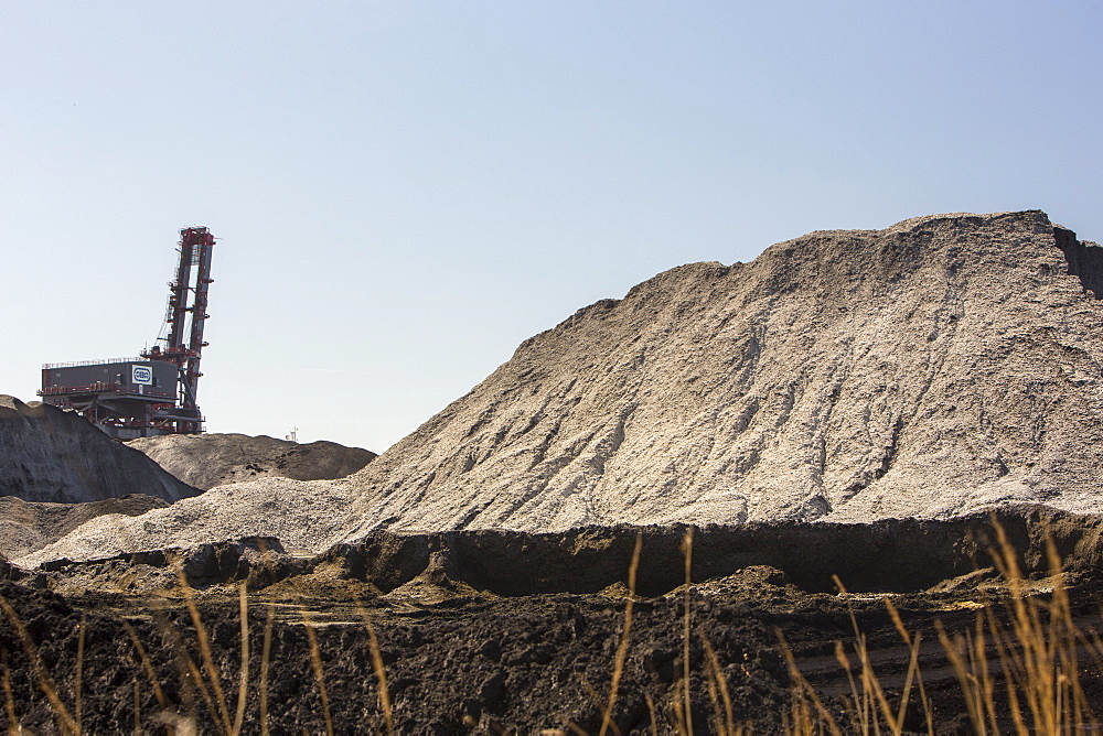 Coal on the dockside in Amsterdam, Netherlands, Europe