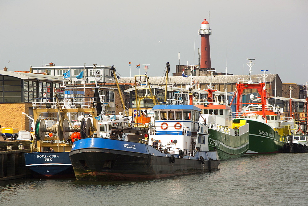 Fishing boats in Ijmuiden, Netherlands, Europe