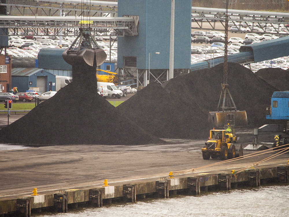 Coal at the Port of Tyne at North Shields near Newcastle, England, United Kingdom, Europe