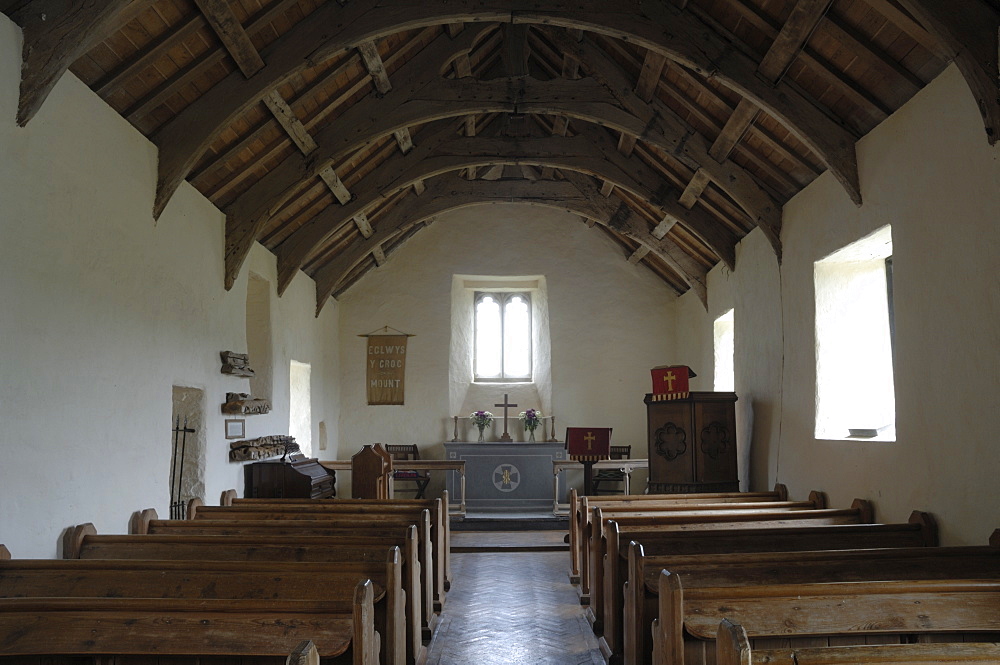 Eglwys y Grog Church of the Holy Cross, Mwnt, Ceredigion, Wales, UK, Europe