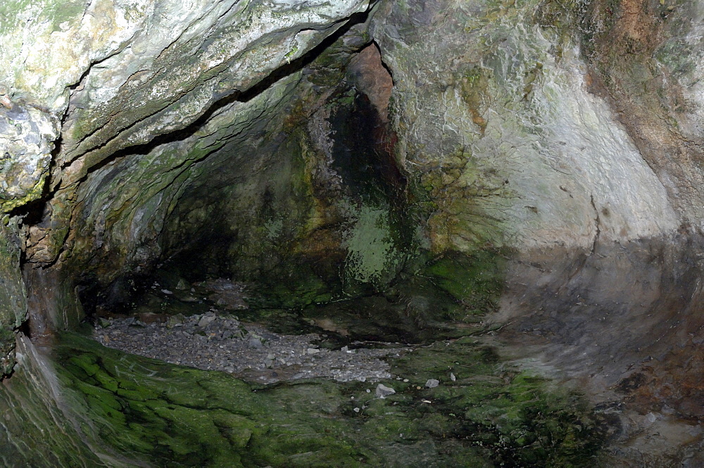 Cave interior, Paviland Cave, Gower, West Glamorgan, Wales, UK, Europe