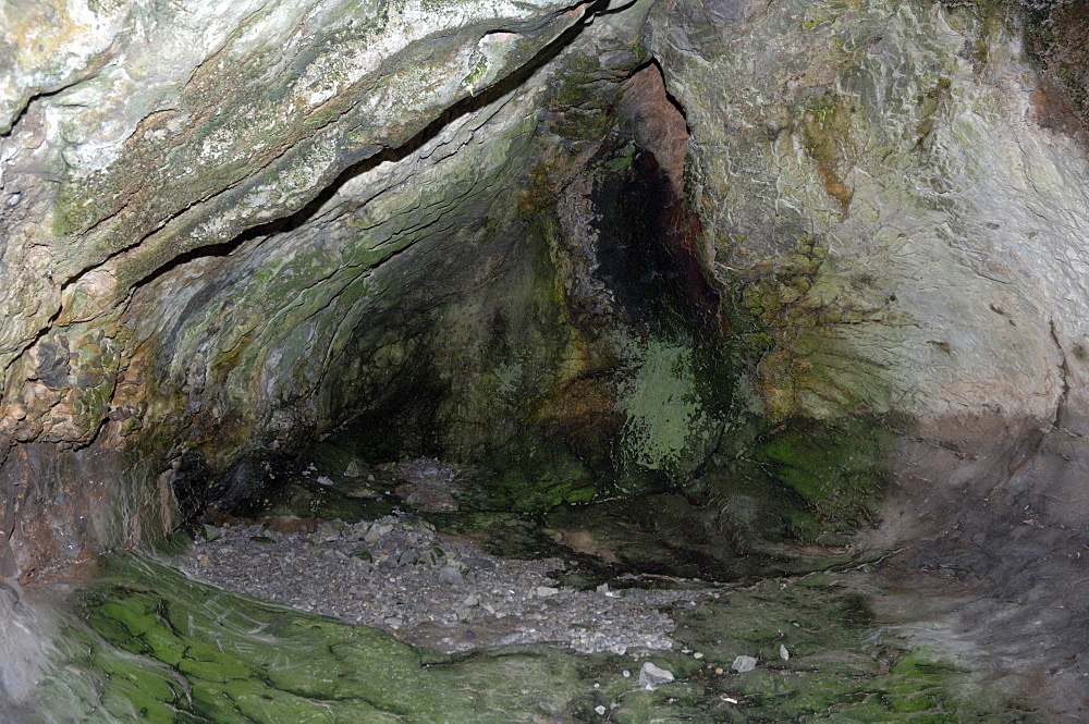 Cave interior, Paviland Cave, Gower, West Glamorgan, Wales, UK, Europe