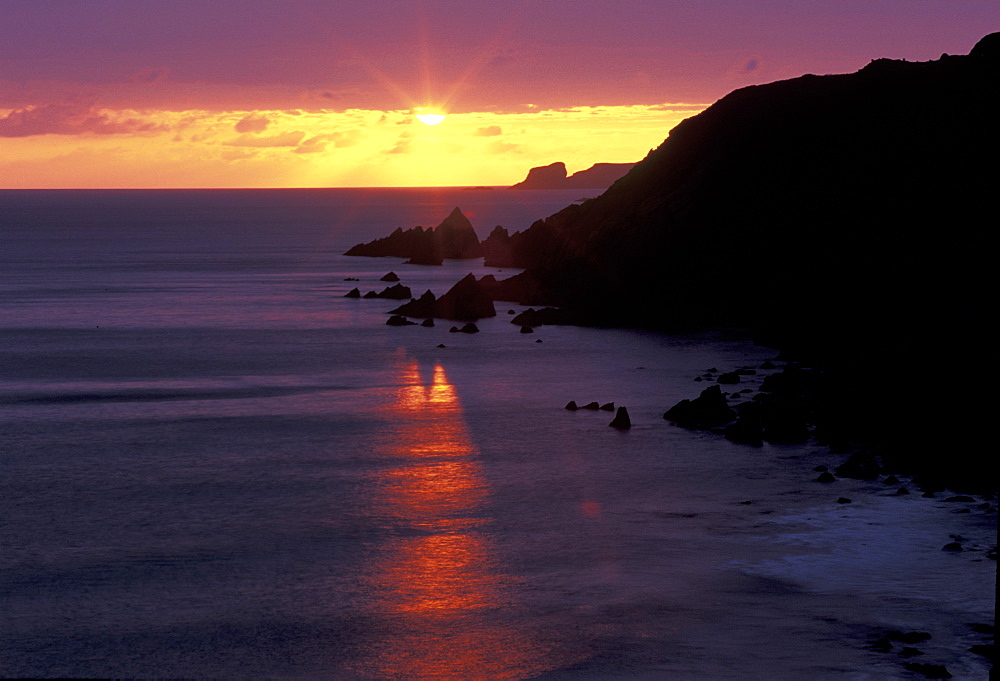 Sunset, West Dale, Pembrokeshire, Wales, UK, Europe     (rr)