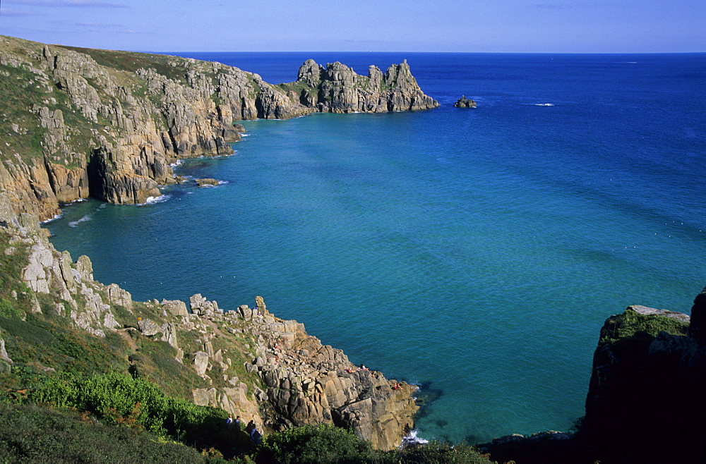 Logan Rock, Porthcurno, Cornwall, England, UK, Europe