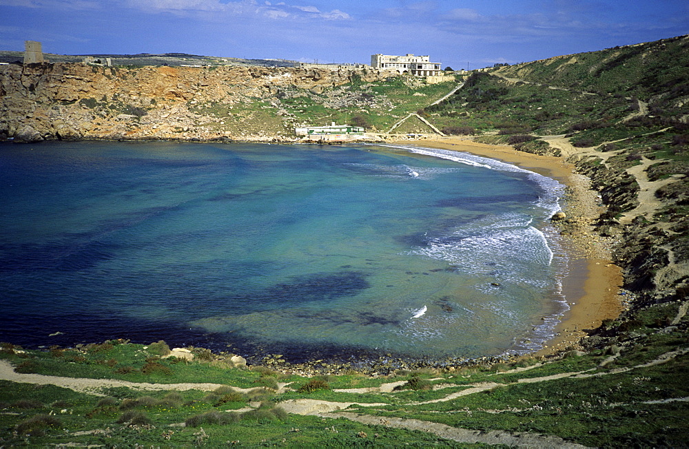 Golden Bay & Golden Sands Hotel, Ghajn Tuffieha, Malta, Mediterranean