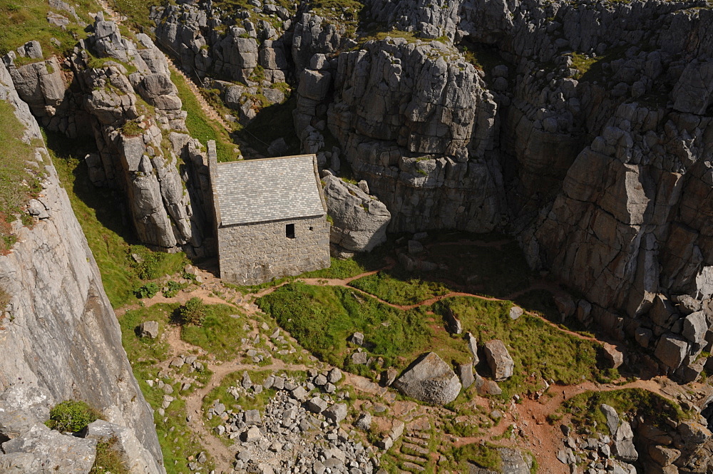 St. Govan's Chapel, Pembrokeshire, Wales, UK