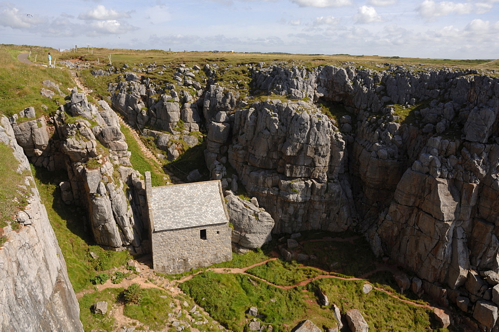 St. Govan's Chapel, Pembrokeshire, Wales, UK