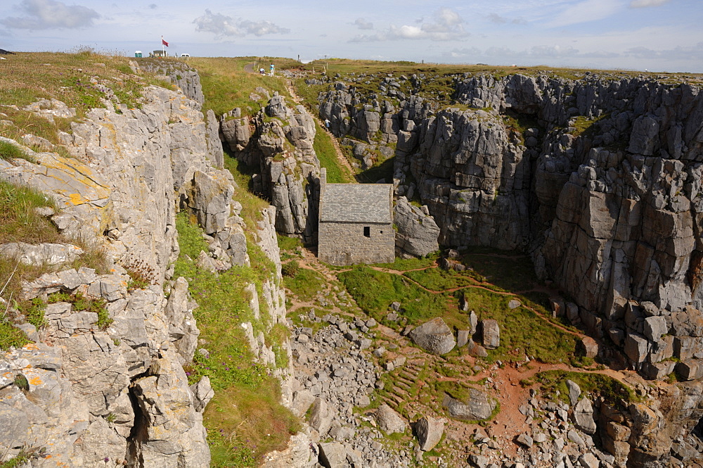 St. Govan's Chapel, Pembrokeshire, Wales, UK