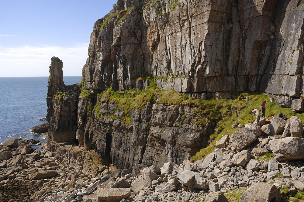 Cliffs near St. Govan's Chapel, Pembrokeshire, Wales, UK