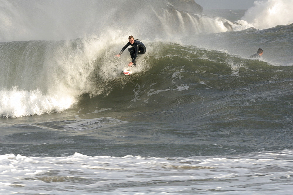 Surfing, Broad Haven South, Pembrokeshire, Wales, UK, Europe