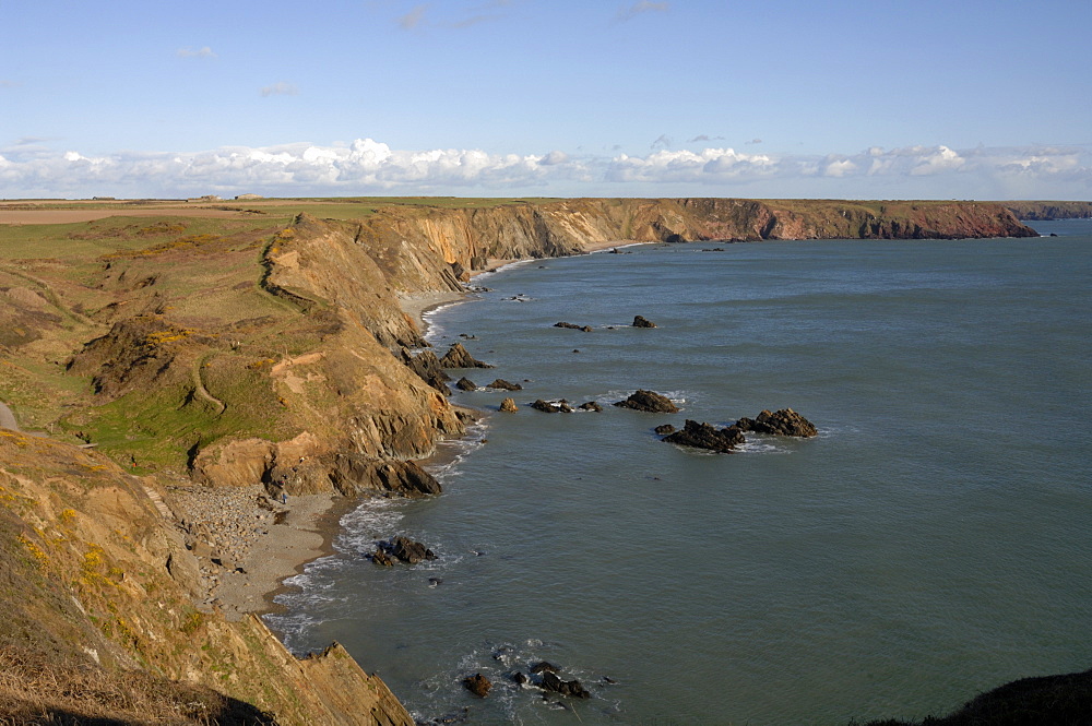 High tide, Marloes Sands, Marloes, Pembrokeshire, Wales, UK, Europe