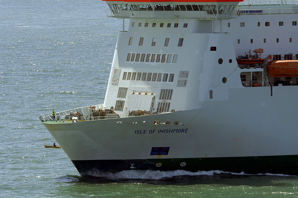 Irish Seas ferry entering Milford Haven, Wales, UK