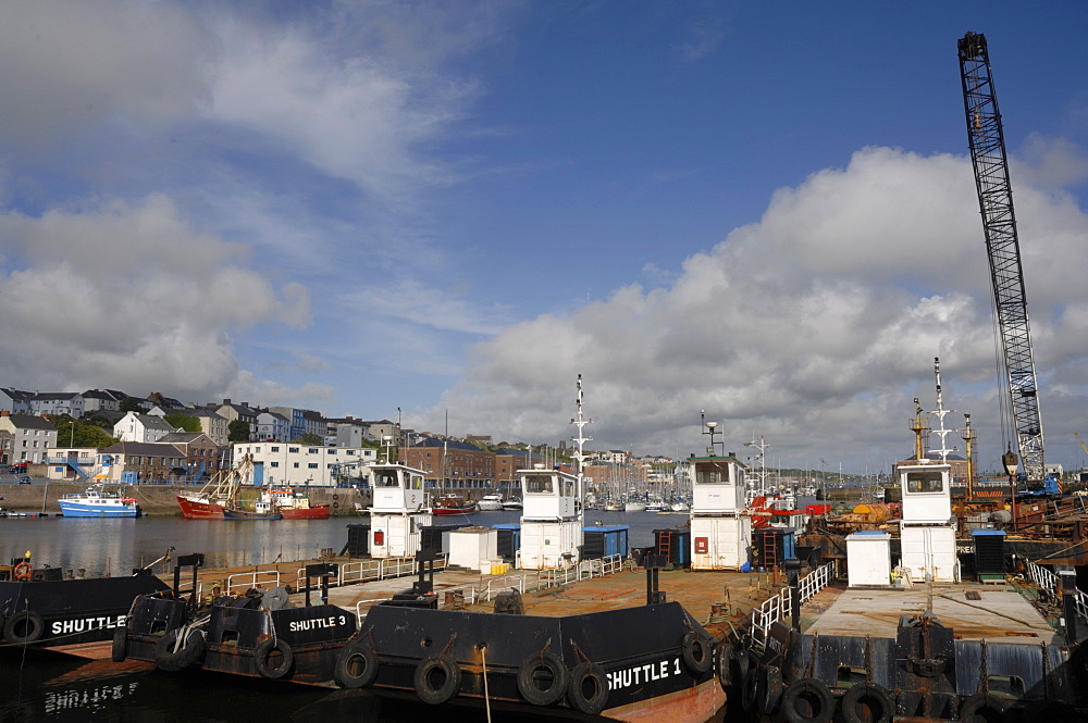 Barges, Milford Docks, Wales UK