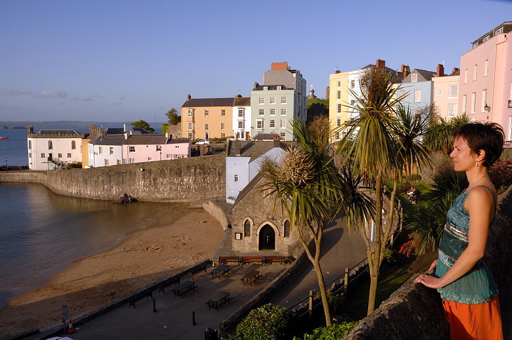 Evening, Tenby Harbour, Pembrokeshire, Wales, UK, Europe