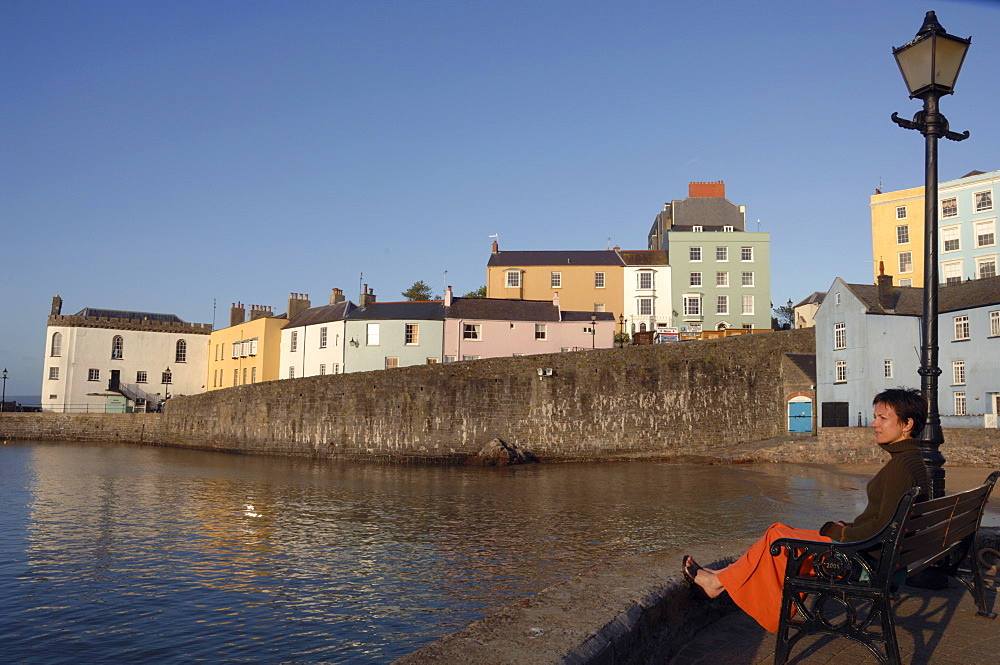 Evening, Tenby Harbour, Pembrokeshire, Wales, UK, Europe