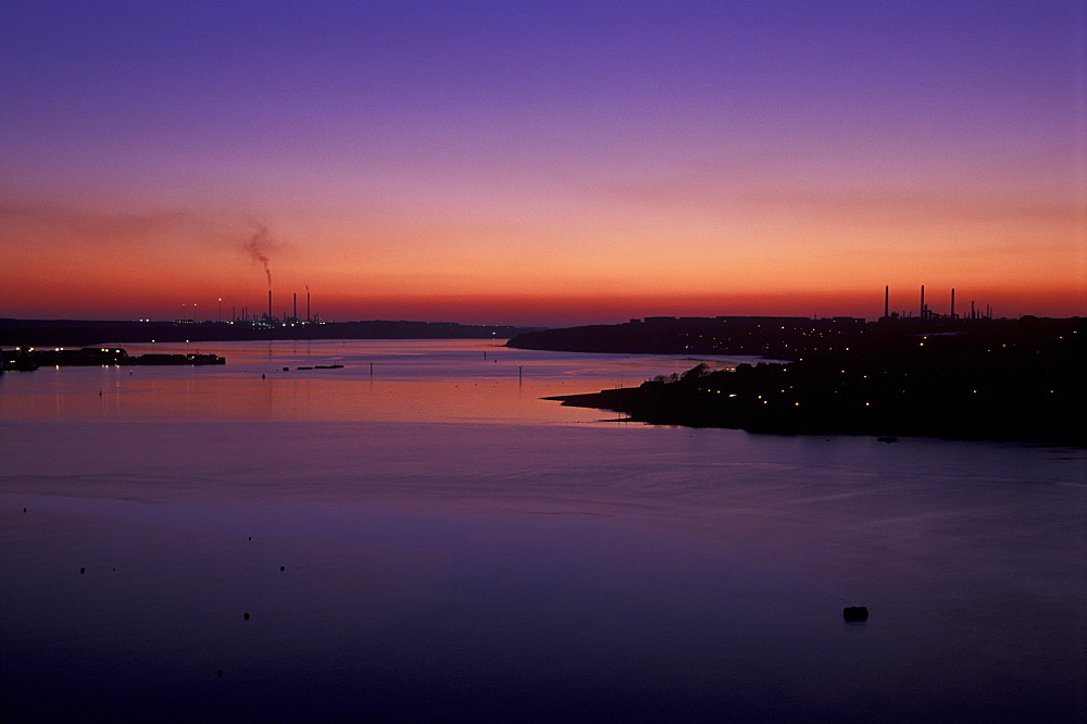 Milford Haven at sunset, Pembrokeshire Coast National Park, Wales, UK