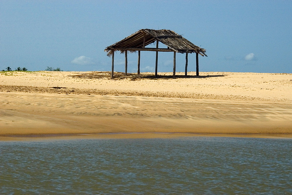 Old shack at Canary Island, Parnaiba river delta, Piaui, Brazil, South America