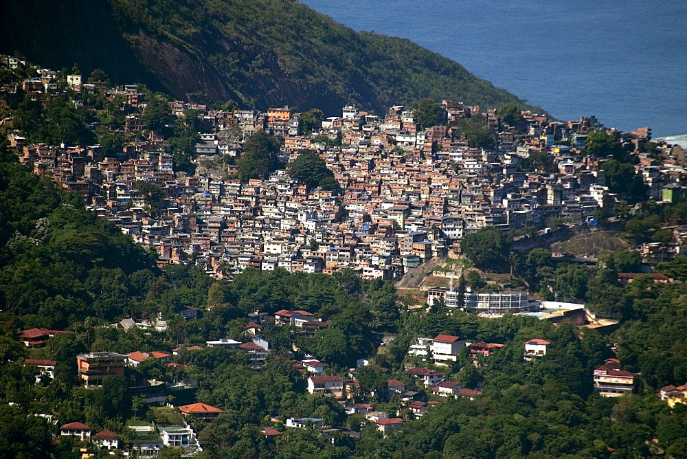 Favela Rocinha, the most populated slum in the world, Rio de Janeiro, Brazil, South America