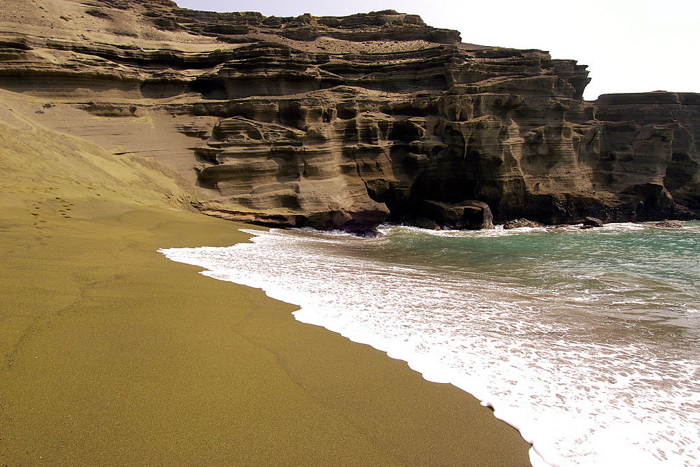 Green Sand Beach, Big Island, Hawaii, United States of America, Pacific