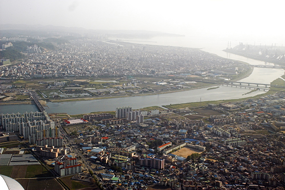 Aerial view of Pohang, South Korea, Asia