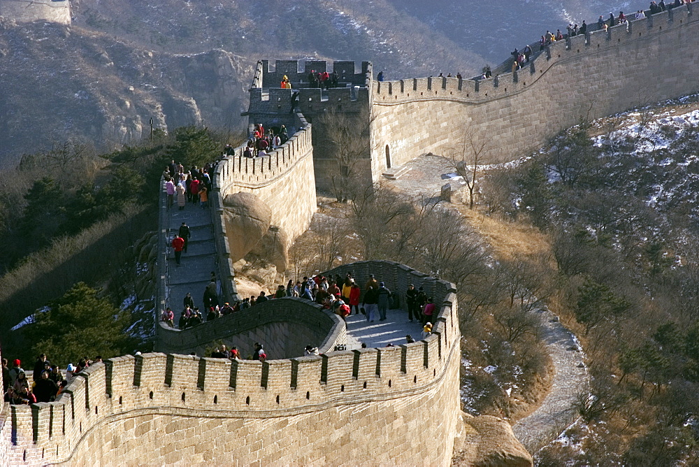 View of the Great Wall of China, UNESCO World Heritage Site, near Badaling, China, Asia