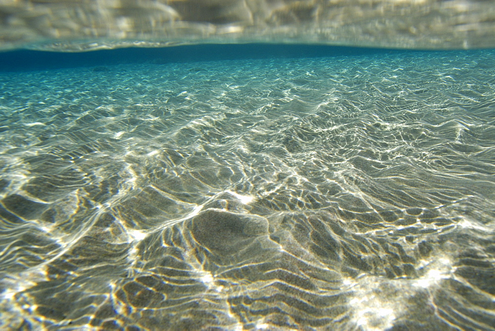 Sandy bottom at Atalaia beach, Fernando de Noronha national marine sanctuary, Pernambuco, Brazil, South America   