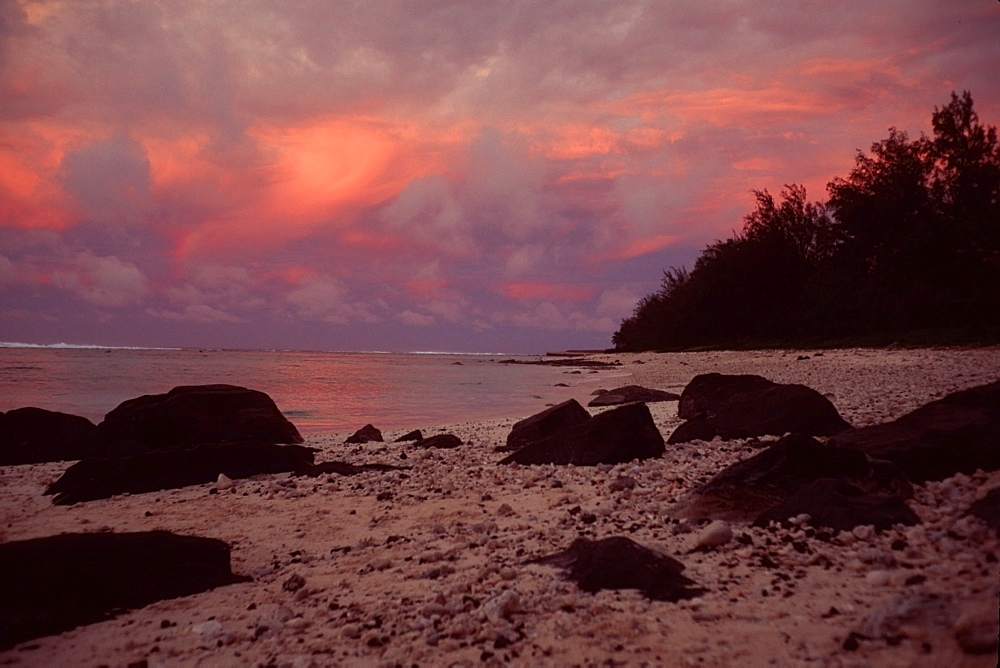 Sunset by the sea, Rarotonga, Cook Islands, Pacific