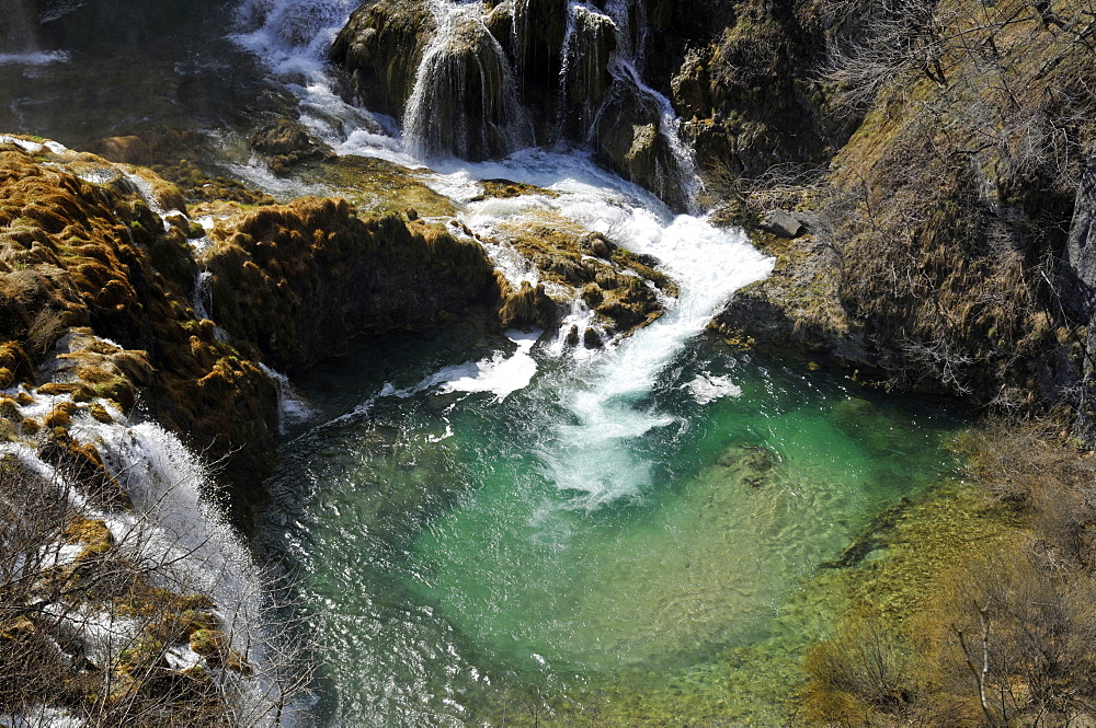 Natural spring water pool, Plitvice Jezera National Park, Croatia, Europe