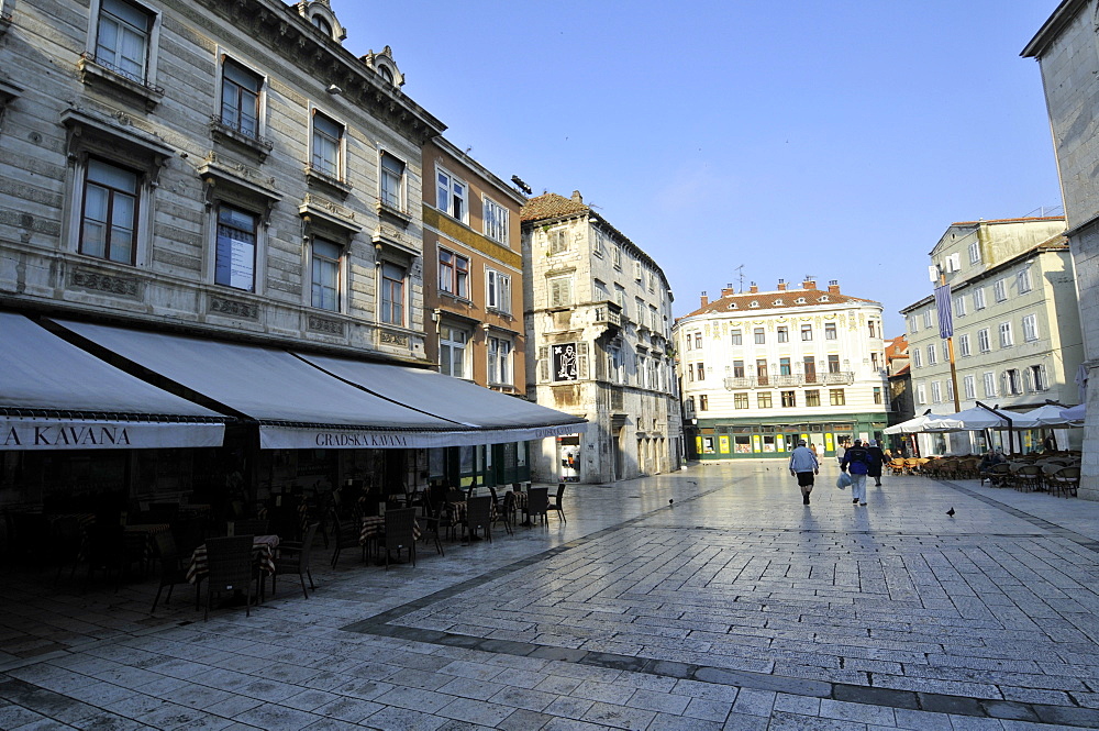 Promenade in the old historical city, Split, Croatia, Europe