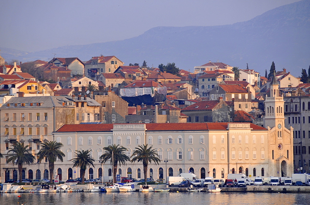 Old buildings at the waterline of Split, Croatia, Europe