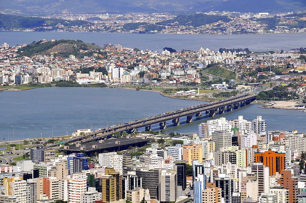 Connection between downtown Florianopolis Island and mainland, Santa Catarina, Brazil, South America