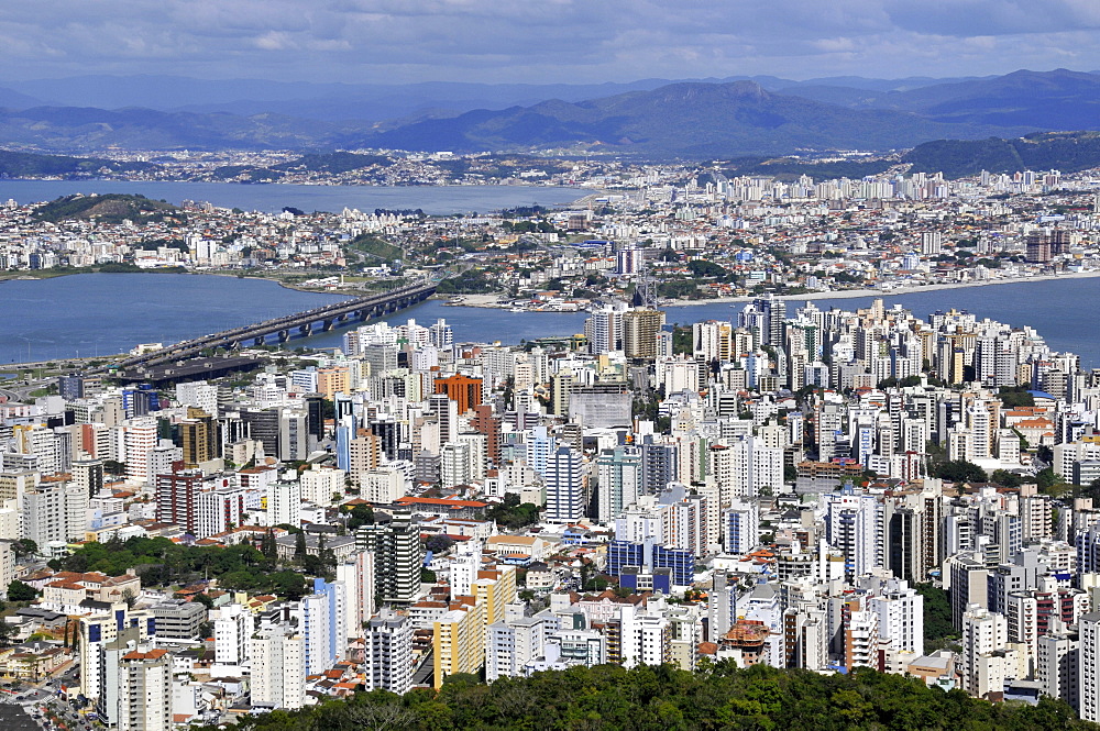 Connection between downtown Florianopolis Island and mainland, Santa Catarina, Brazil, South America